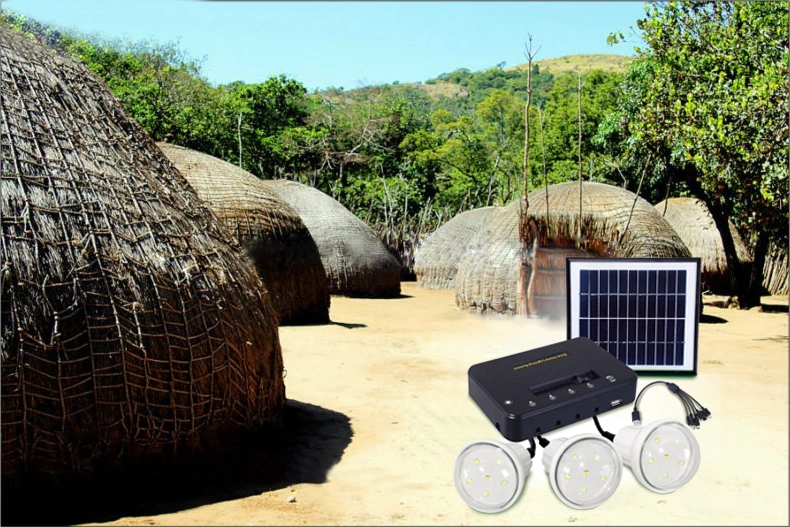 Solar Home System with 3 Bulbs, Lighting Your Different Rooms,