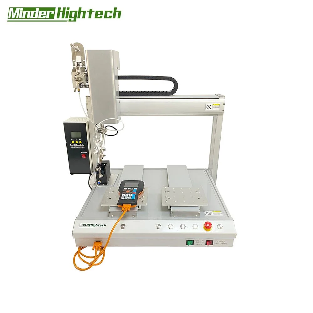 Automatic LED PCB SMD de componentes eléctricos herramientas de metal del filtro de elementos del tablero Punta de soldadura automática robot soldador equipo