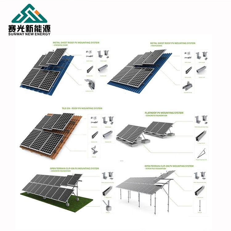 Fabricado en China 3kw 5kw de energía doméstica de 10kw fuera de la Red del Sistema de Panel Solar Calentador de Agua para