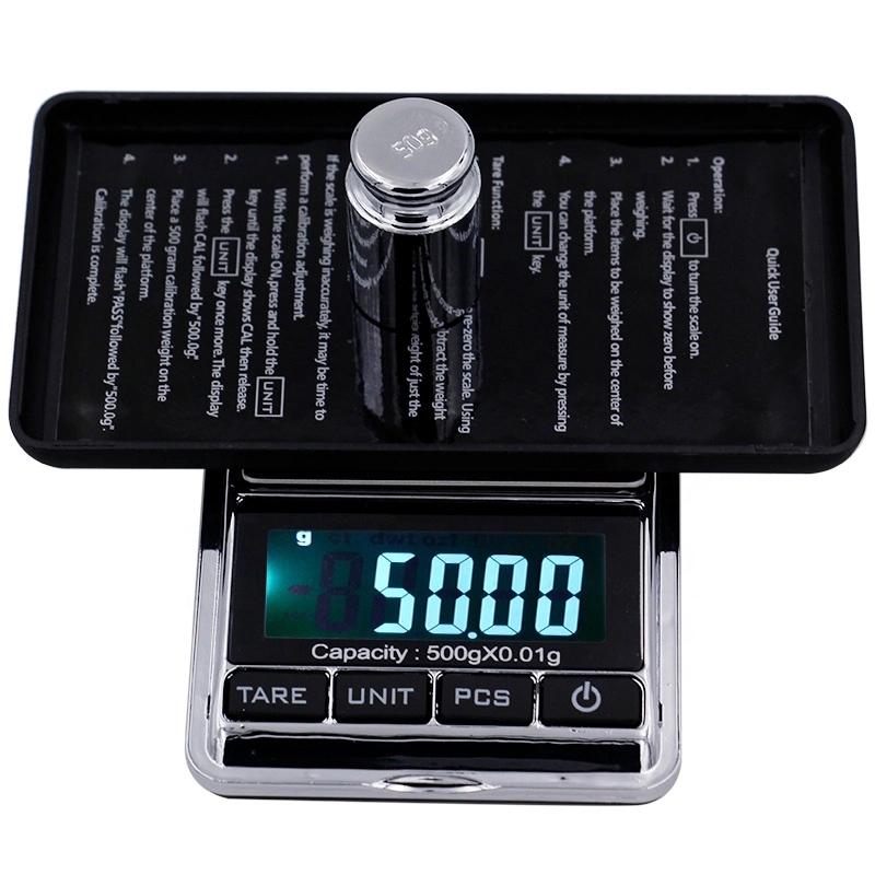 Stainless Steel Platform Min Digital Pocket Jewelry Weighing Scale for Gold Diamond