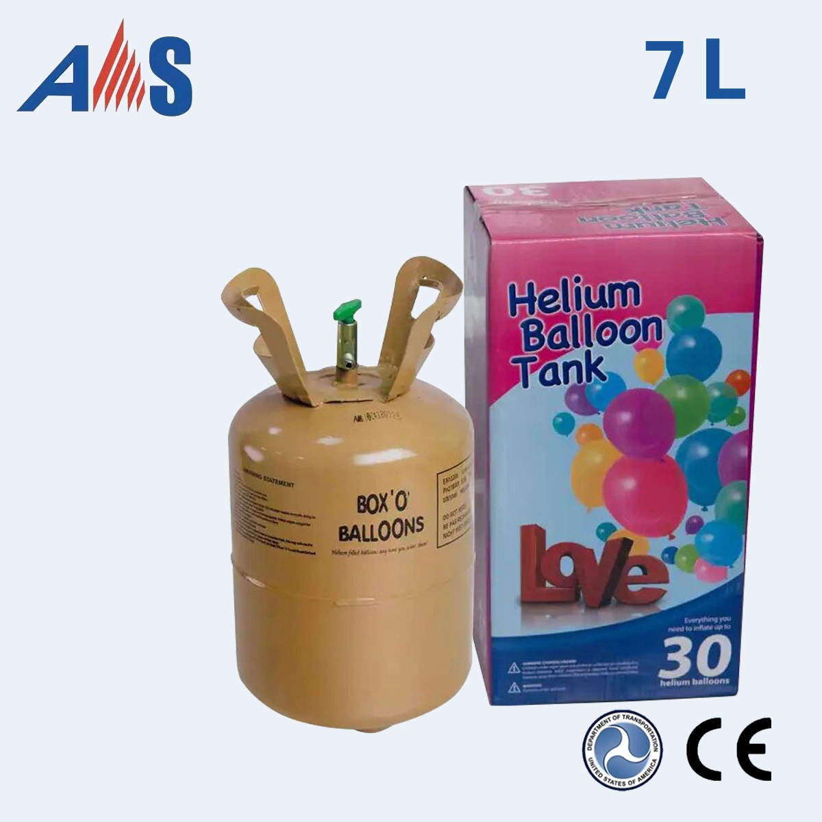 CE DOT Helium Gas Tank Low Pressure 18bar 22.3L 30lb Cylinder for 100 Party Balloons for Party Celebration