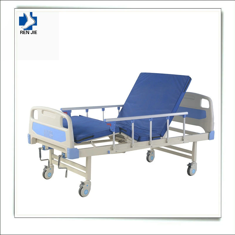 Mobiliario portátil de Clínica plegable Manual ajustable de Enfermería médica de Metal paciente Cama de hospital