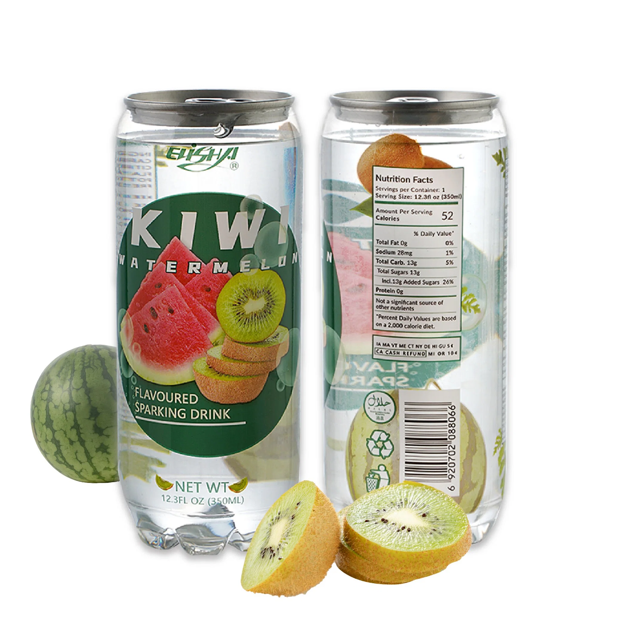 Doce Natural Francês rótulo privativo 350ml Kiwi sabor água espumante