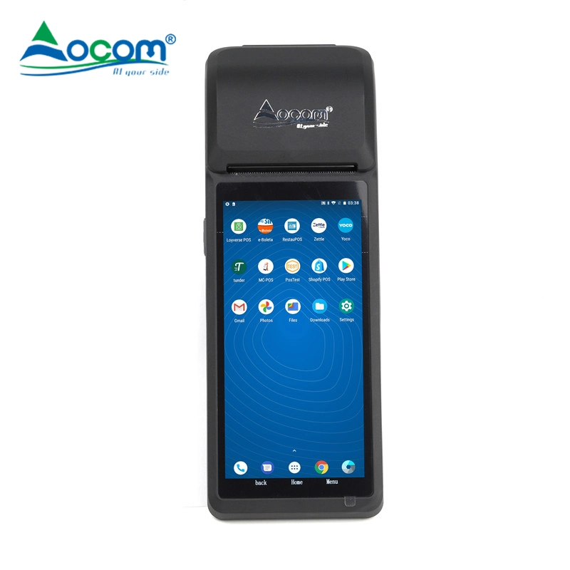 Android 4G Handheld PDA with Printer NFC POS System with Barcode Scanner with CE FCC