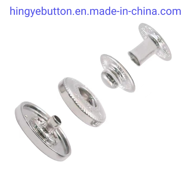 Metal Button Zinc Alloy Cap Metal Snap Popper Studs Button for Garment Accessories