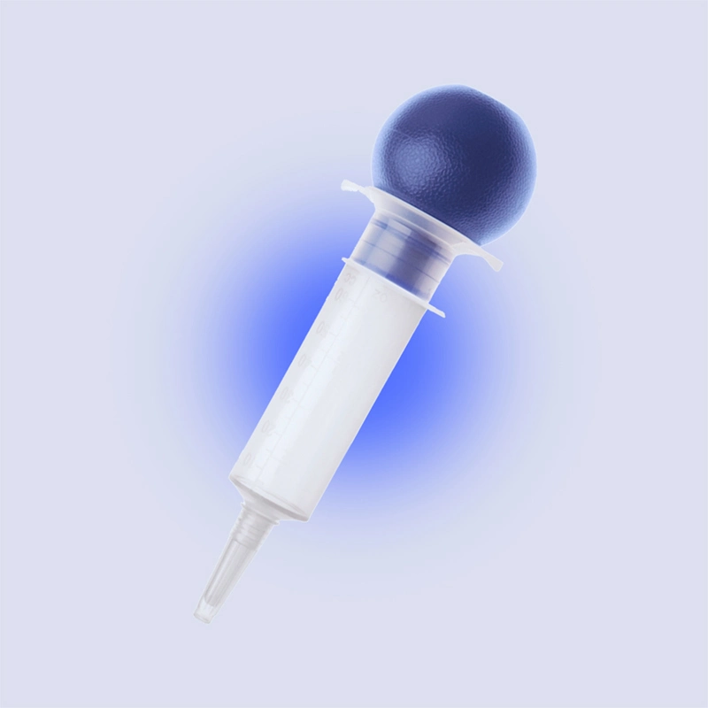 Disposable Bulb Pusher Medical Syringe for Irrigation and Feeding