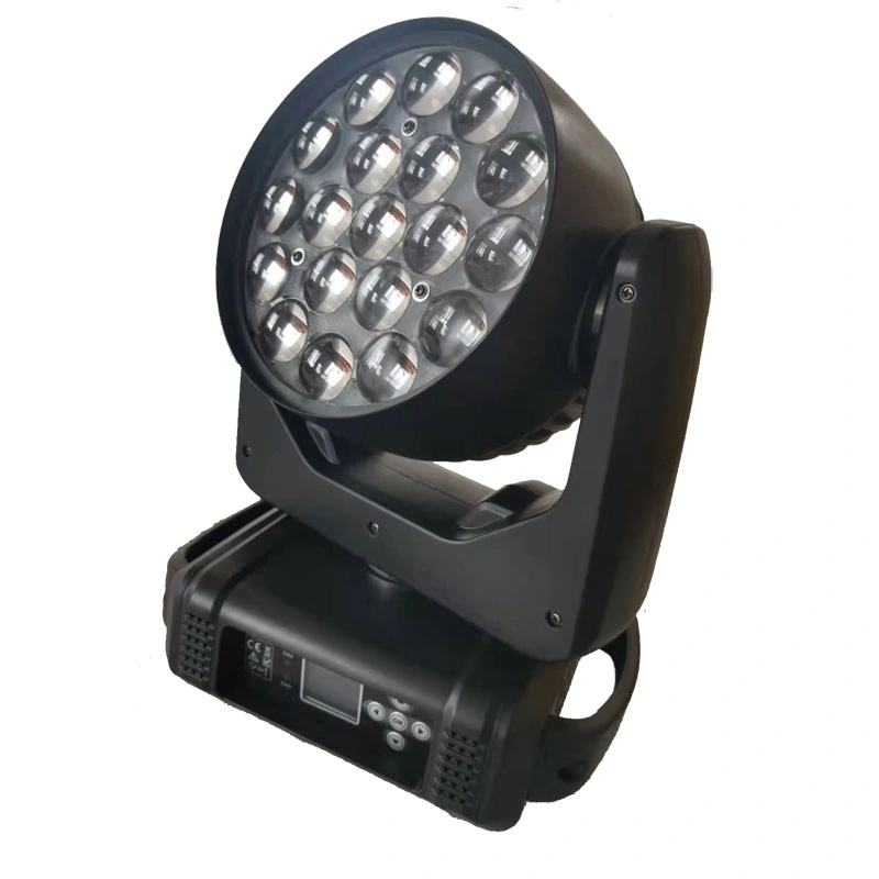 LED Stage Light 19psc 15W LED RGBW Stage Lighting Beam Zoom Wash Moving Head Light for DJ Bar Club