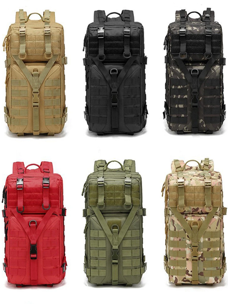 حقيبة ظهر متعددة الوظائف Oxford 900d 45L مقاومة للماء Molle Rucksack