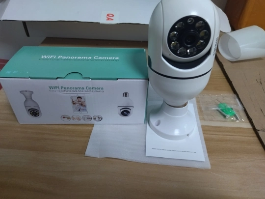 Vigilancia de cámara panorámica WiFi con E27 soportes HD 360 WiFi Lámpara de luz Seguridad Vigilancia IP Cámara CCTV inalámbrico bebé mascota Monitor Online Ver grabación de vídeo