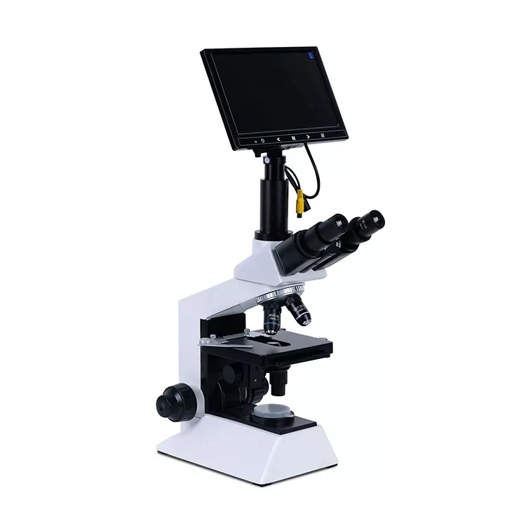 LCD Screen Display Laboratory Digital Biological Microscope Video Binocular Trinocular Microscope