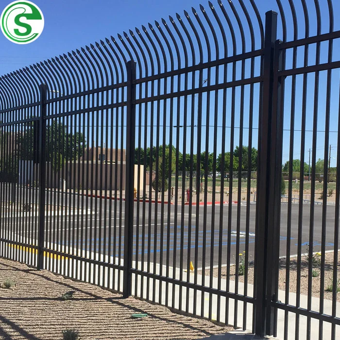 Palisade Steel Fence Pre-Assembled Fence Panel with 3 Rails