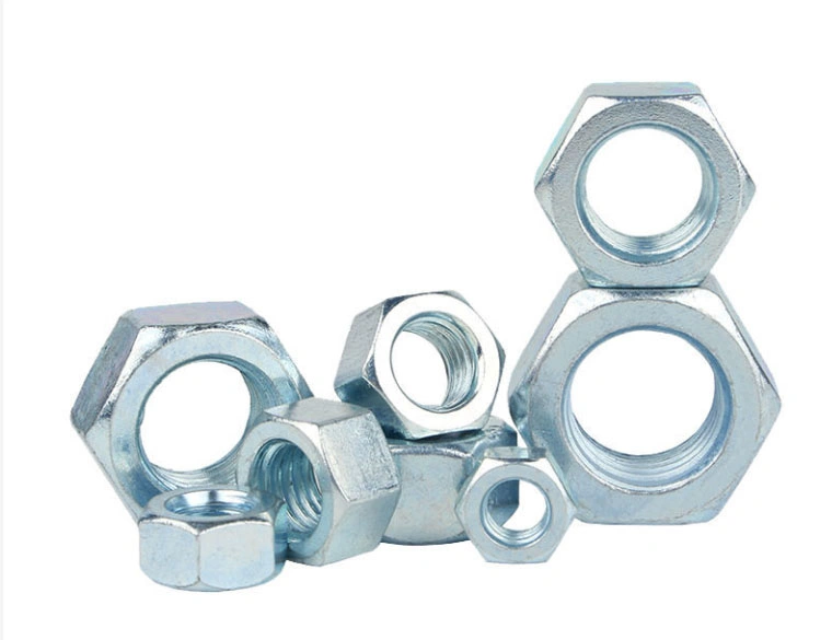 Fábrica al por mayor DIN934 Hex Nut Hot DIP Galvanized Carbon Steel Grado 4,8 8,8 M12