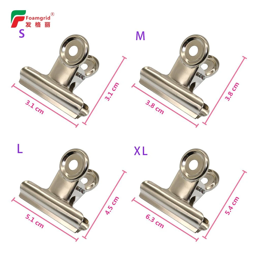 Letter Clips Stainless Steel Bright Silver Metal Paper File Binder Clip