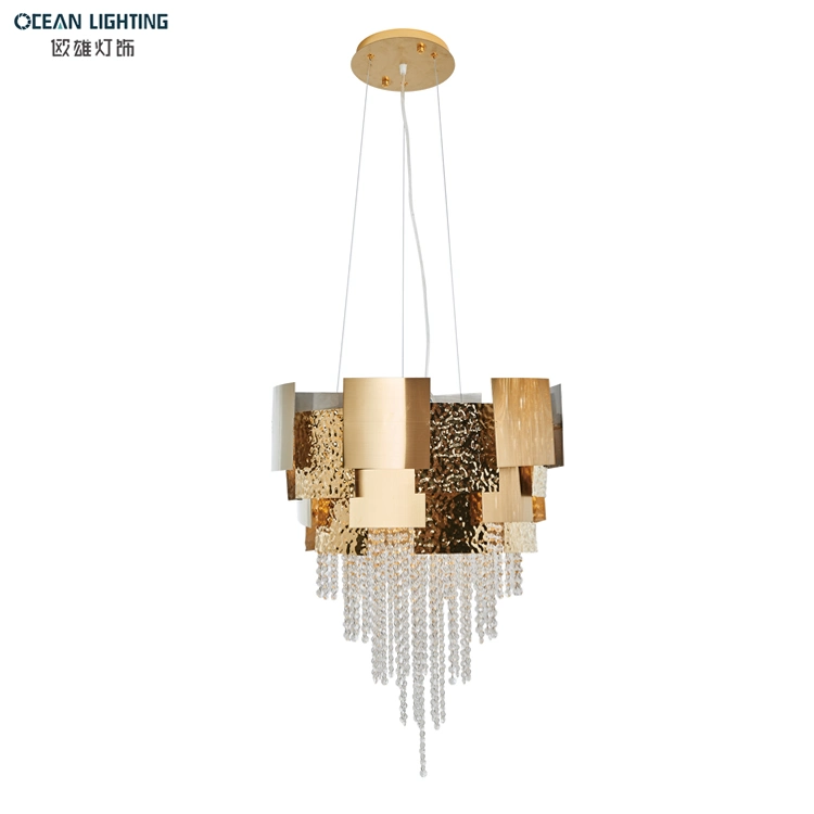 Fancy Lighting Pendant Lamp Gold Kristall Kronleuchter