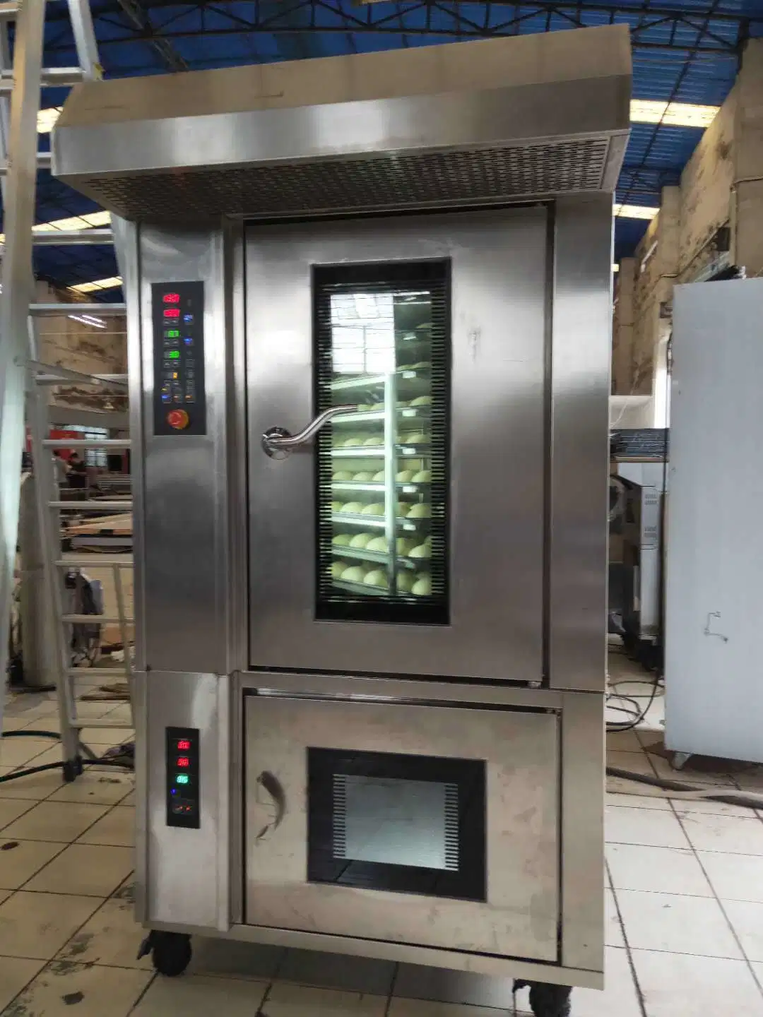 Factory Price 64 Trays Diesel Oil Rotary Oven for Bread Bakery