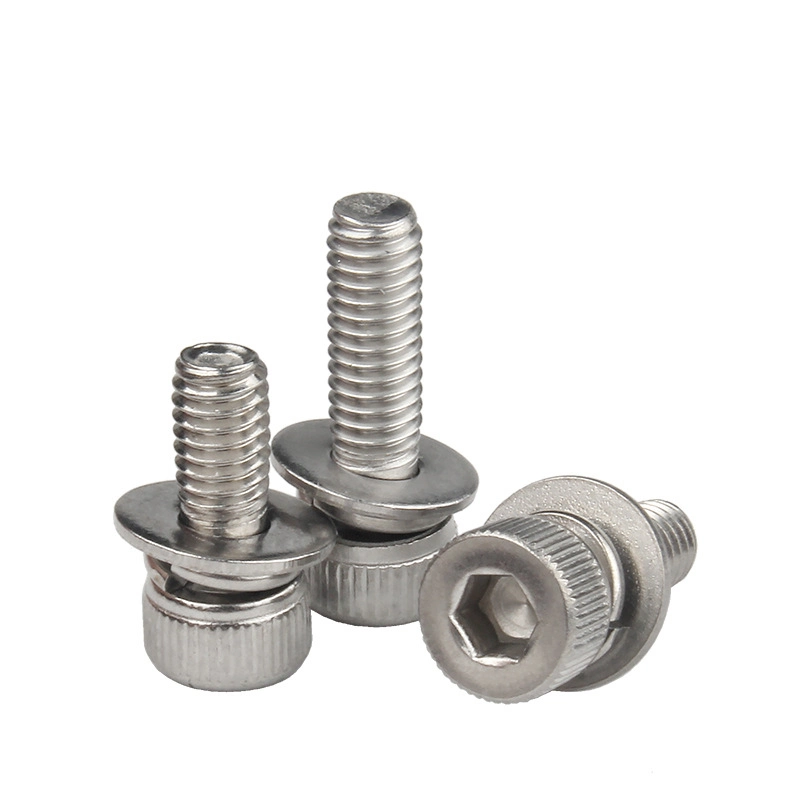 Hexagonal de acero inoxidable 304 Allen estriada con tornillo arandela DIN 2 PC912