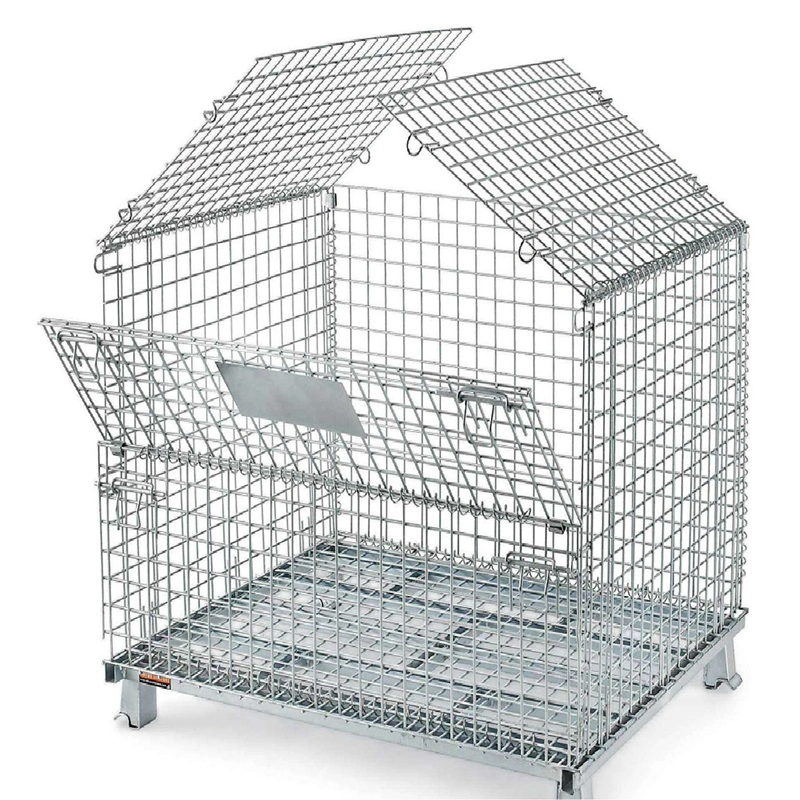 Heavy Duty Stainless Steel Portable Storage Container Wire Mesh Cage