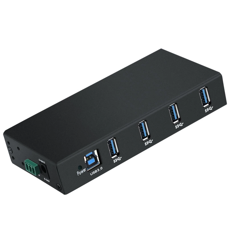 4-Port-Hub für industrielle Anwendungen mit USB3,0-15kV-ESD-Schutzschiene Montage