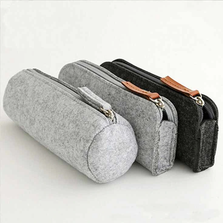 Felt Pencil Bag Student Pen Bag Pencil Pouch for Stationery