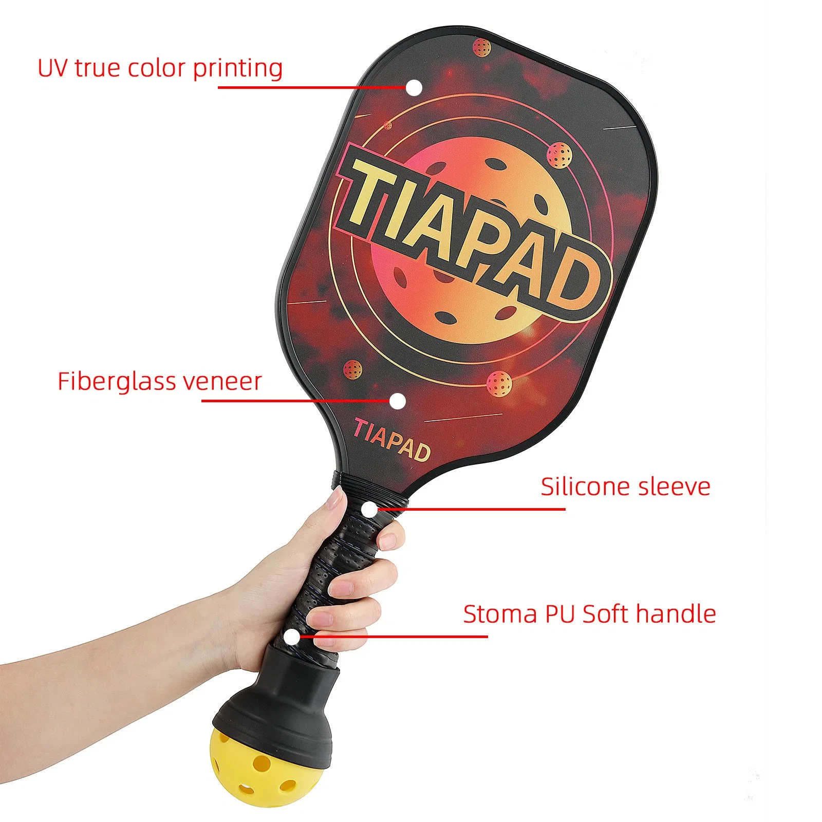 Wholesale/Supplier PP Honeycomb Core Carbon Fiber Face Pickelabll Paddle Set