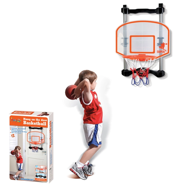 2 in 1 Boxing and Basketball Toy Set Kids Indoor Sports Hanging Door Scorekeeping and Music Fun Kids Boxing Set Basketball Game Machine