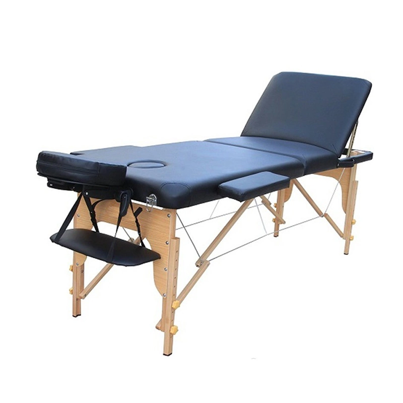 Tabelas de massagem de madeira da cama e salão de beleza massagem SPA Mesa mesa dobrável portátil cama de massagem facial