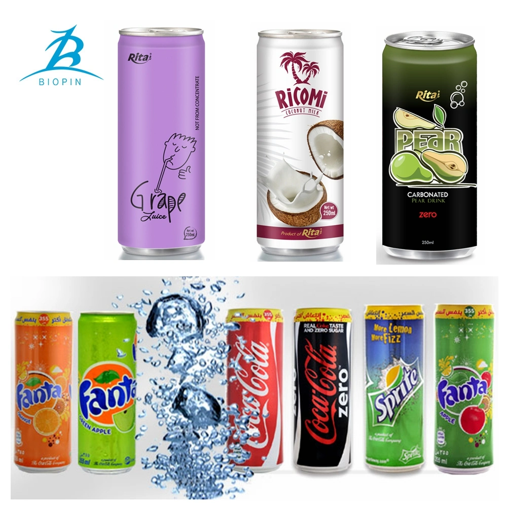 Biopin Empty 2 Piece Aluminium Package Beverage Eoe Cans