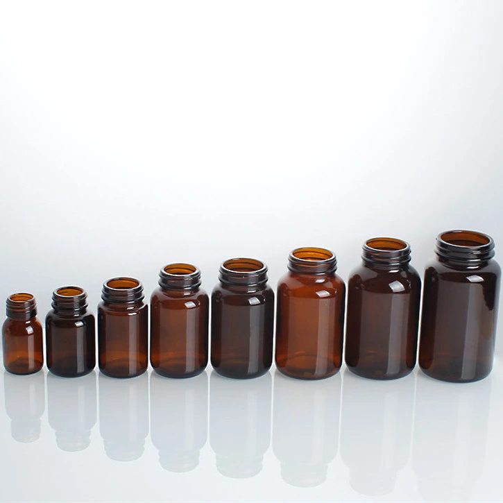 30 Ml 60 Ml Amber Empty Medical Glass Pharmaceutical Pill Bottle