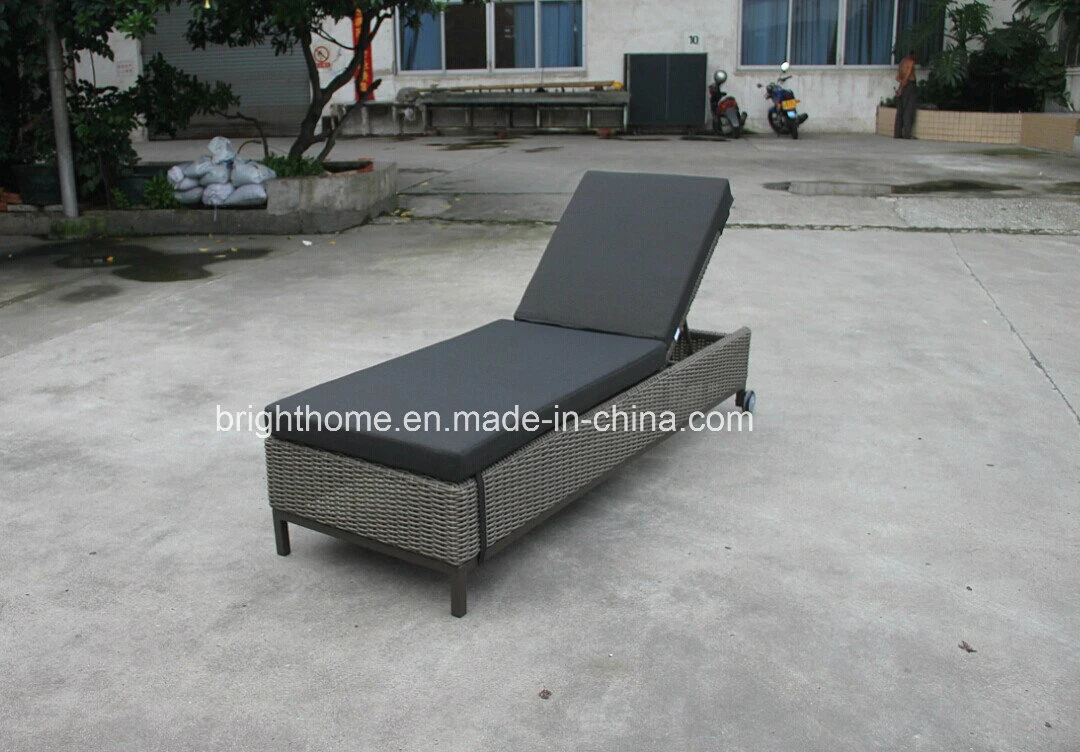 Patio de mimbre al aire libre muebles de rattan chaise lounge Sun King (BM-573)