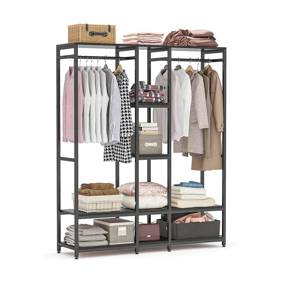Современные отдельно стоящие вещи хранение с вешалка для одежды Shelves