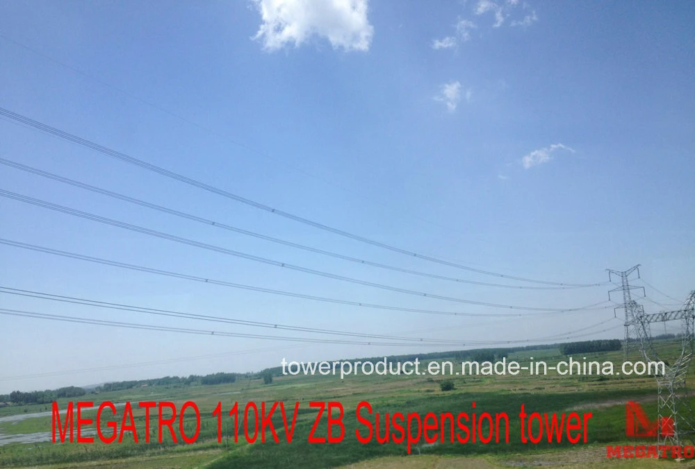 Megatro 110kv Zb Suspension Pylon Tower (horizontal configuration shape)