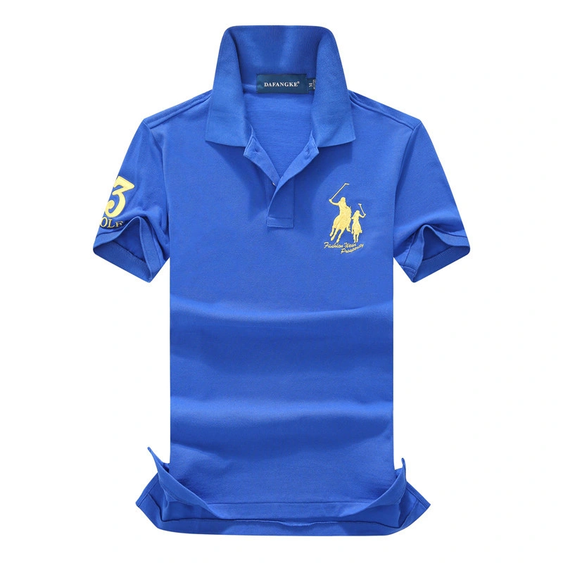 Promoción de venta al por mayor de deportes de moda personalizada Mens camisetas de Golf de secado rápido