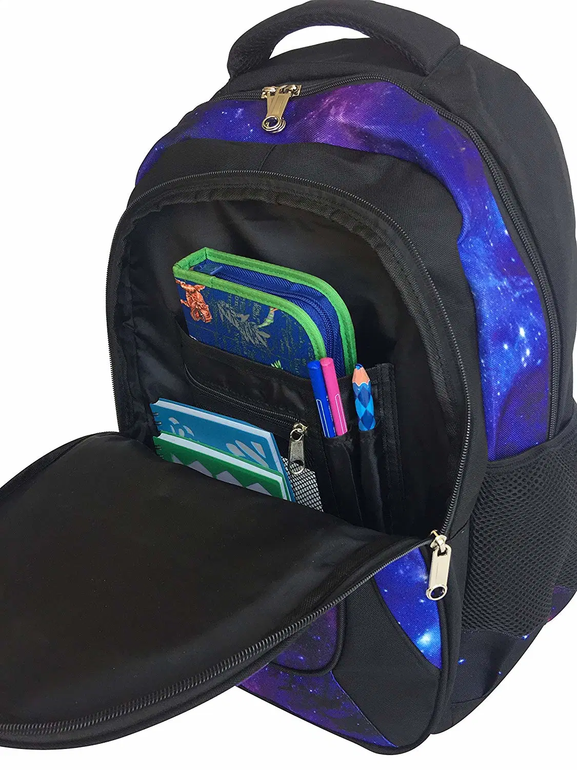 Mochila escolar estampada Hot Saller Fashion Galaxy Bolsa de estudantes adorável Para a fábrica OEM ODM de Girl Boy