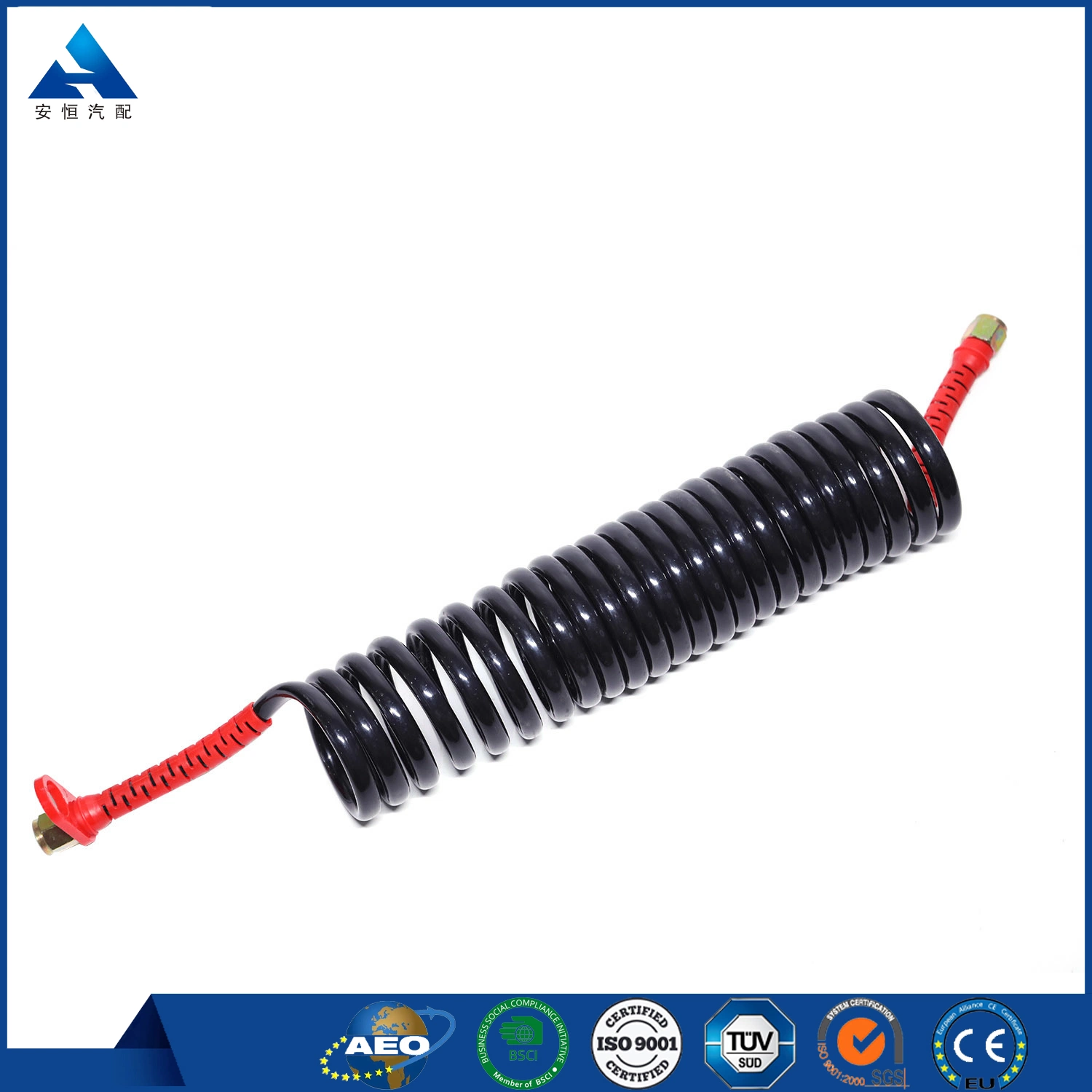 PU/PA Hydraulic Hose Air Pipe Truck Tractor Trailer Coiled Air Hoses for Sale