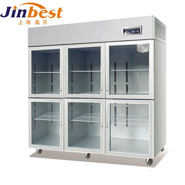 Supermarket 3 Glass Door Display Upright Refrigerator Refrigeration Equipment