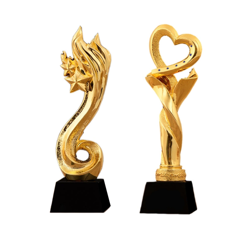 Chinese Handicraft Manufacturer Designed Customized Wholesale Die-Casting Excellent Staff Award Crystal Metal Trophy Cup