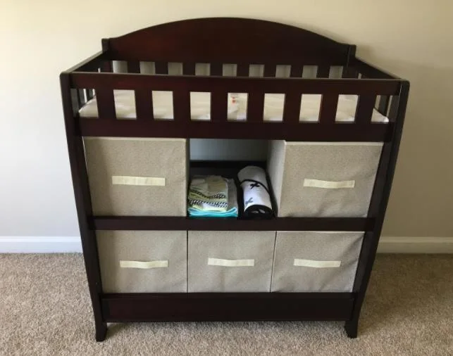 Nova Two Fixed Open Storage Shelves Baby Changing Table