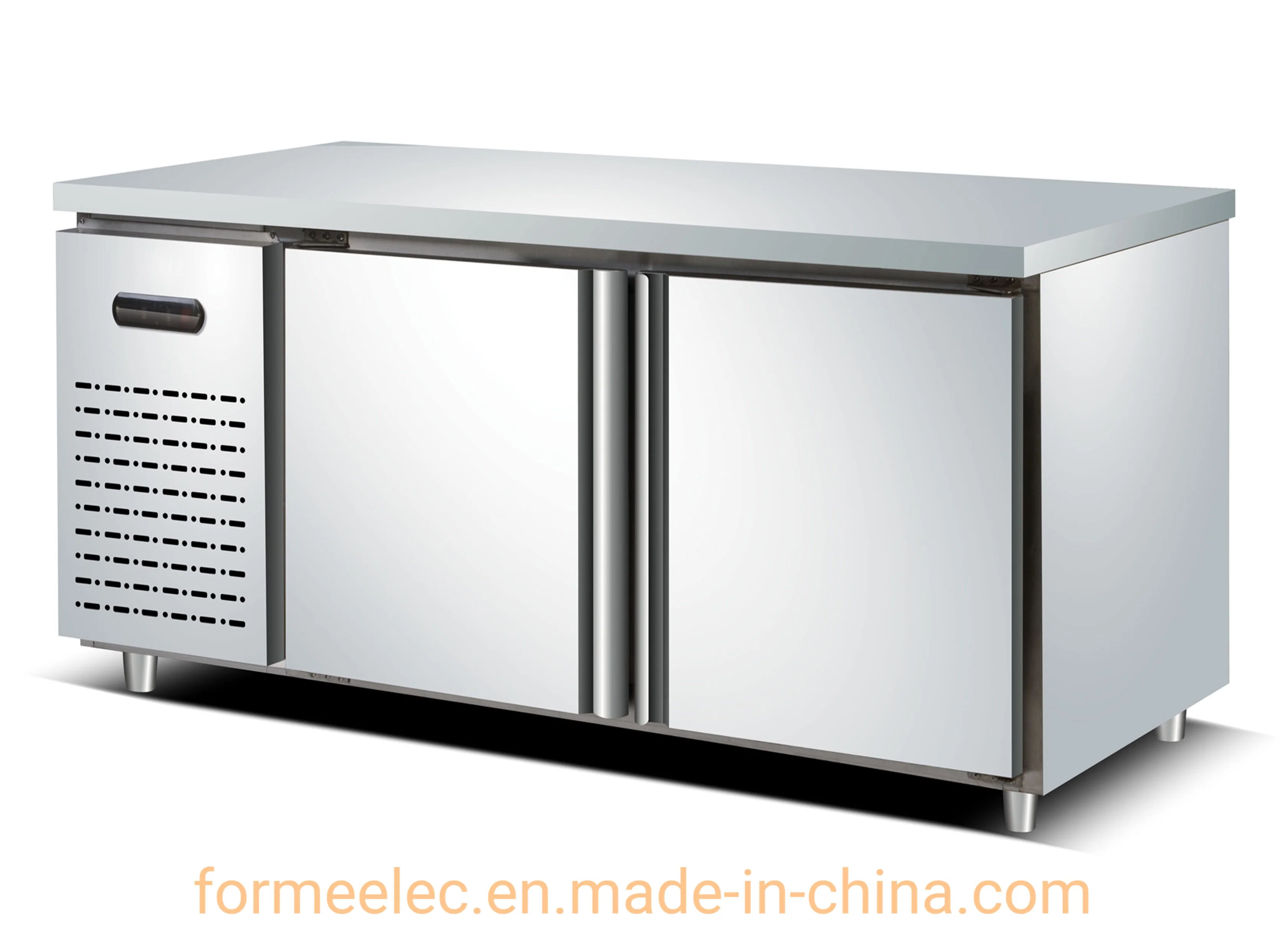 Kitchen Refrigerator Worktable 120cm 150cm 180cm Air Cooling Kitchen Freezer Worktable