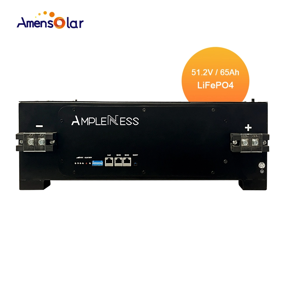 Ampleness Deep Cycle S5265 51.2V 65ah 3kwh Solar Energy Home Use Storage LiFePO4 Battery Pack