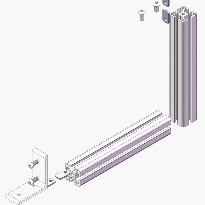 China Supplier 4 Hole Standard Transition 40 Inside Corner Bracket for Aluminium Profile