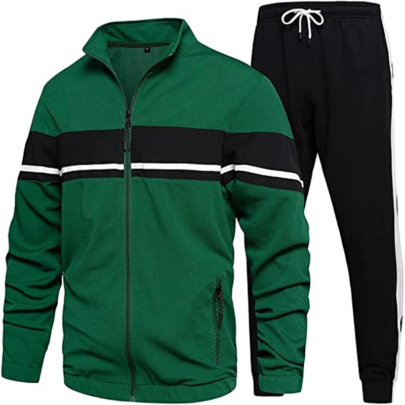 Al por mayor Full Zip Deportes jogging sudaderas Athletic Custom hombres 2 Tracksuit pieza