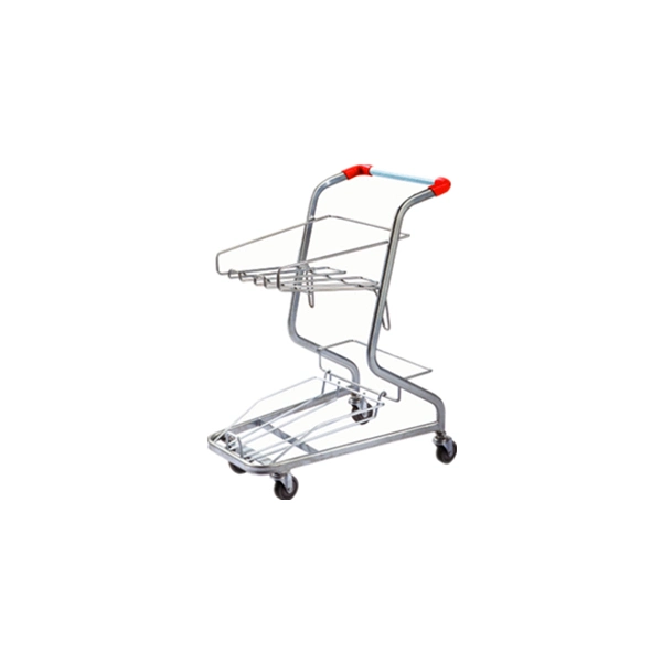 Zinc Wire Basket Trolley Supermarket Shopping Trolley Cart