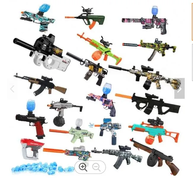 Almacén de los Estados Unidos el envío directo de bola de salpicaduras de Full Auto Blasters Ak dispara juguetes Pistola de bolas de Gel eléctrico Pistola Blaster