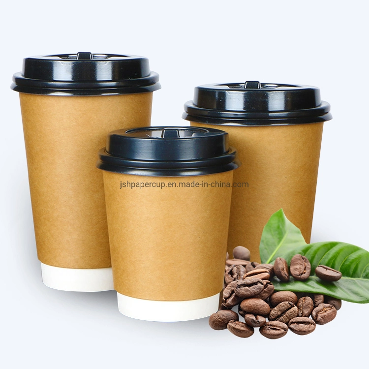 Großhandel/Lieferant umweltfreundliche Einweg-Full-Druck-Farbe 8oz 14oz 16oz Doppelte Wand Customized Kaffee Papier Tassen für heißes Wasser Kaffee Saft Trinken