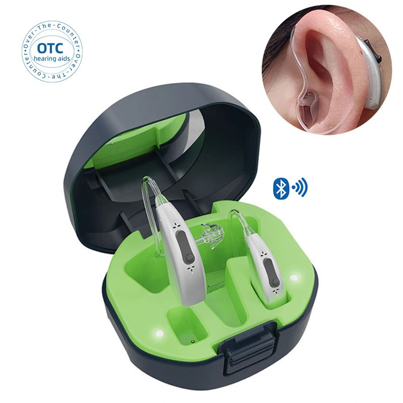 Smart APP OTC Hearing Aids Manufacturer Bte Ear Bluetooth Wireless Invisible Digital Rechargeable Hearing Aid