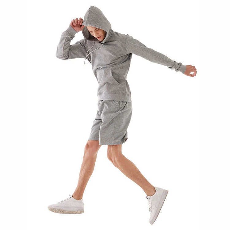 Al por mayor Unisex Sport algodón Moda Tracksuit OEM Sudadera con capucha de verano Juego de trotar conjunto de peleles deportivos de algodón transpirable