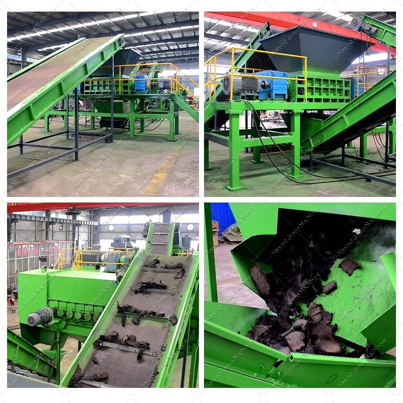 Tire Recycling Factory Tyre Shredder Machine Rubber Crusher Rubber Crumb Plant