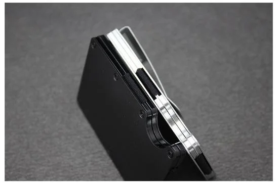 2021 Newest Design Carbon Fiber RFID Blocking Minimalist Slim Aluminum Wallets for Men
