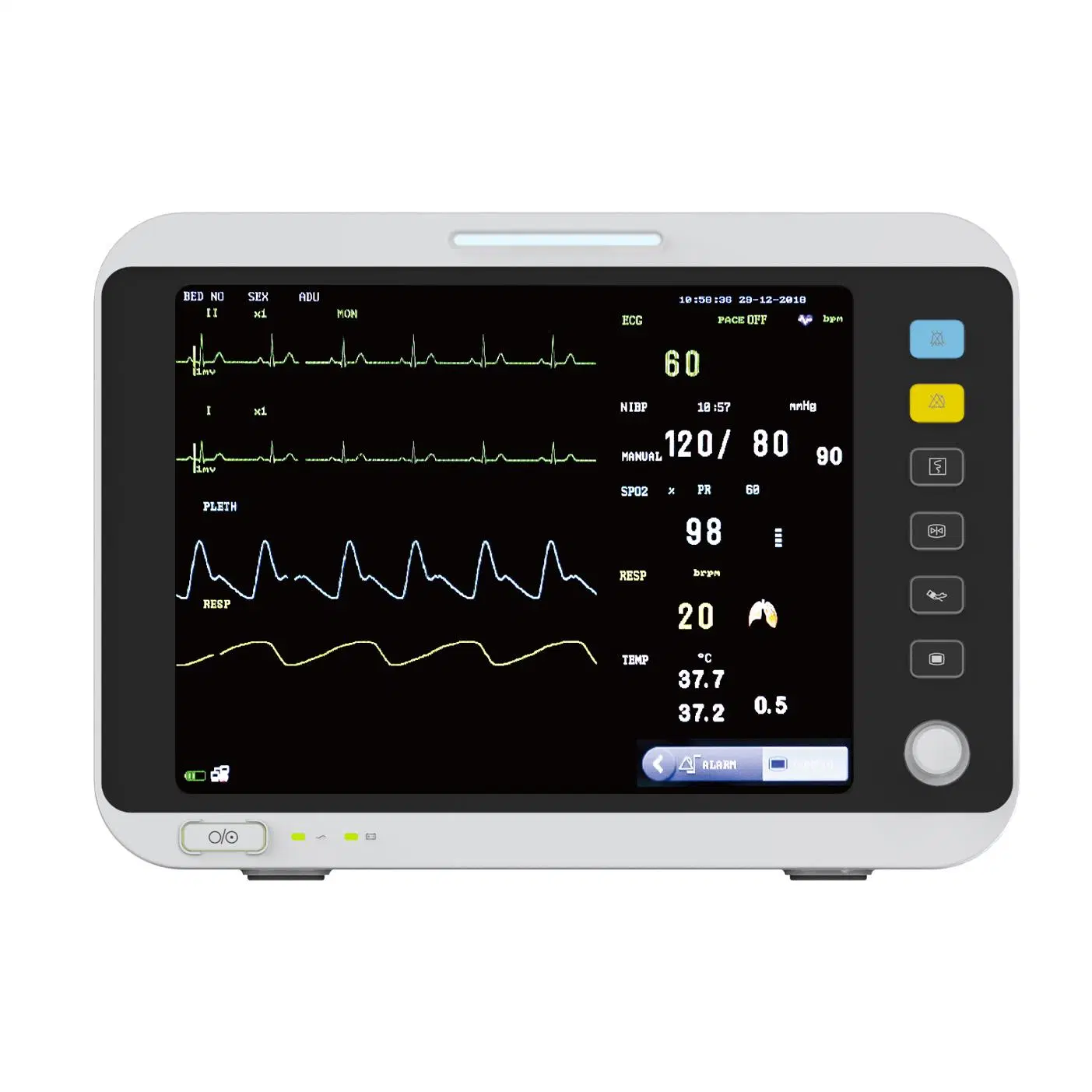 Sinal vital portátil do monitor de pacientes multiparamétricos de Signos Vitales Monitor