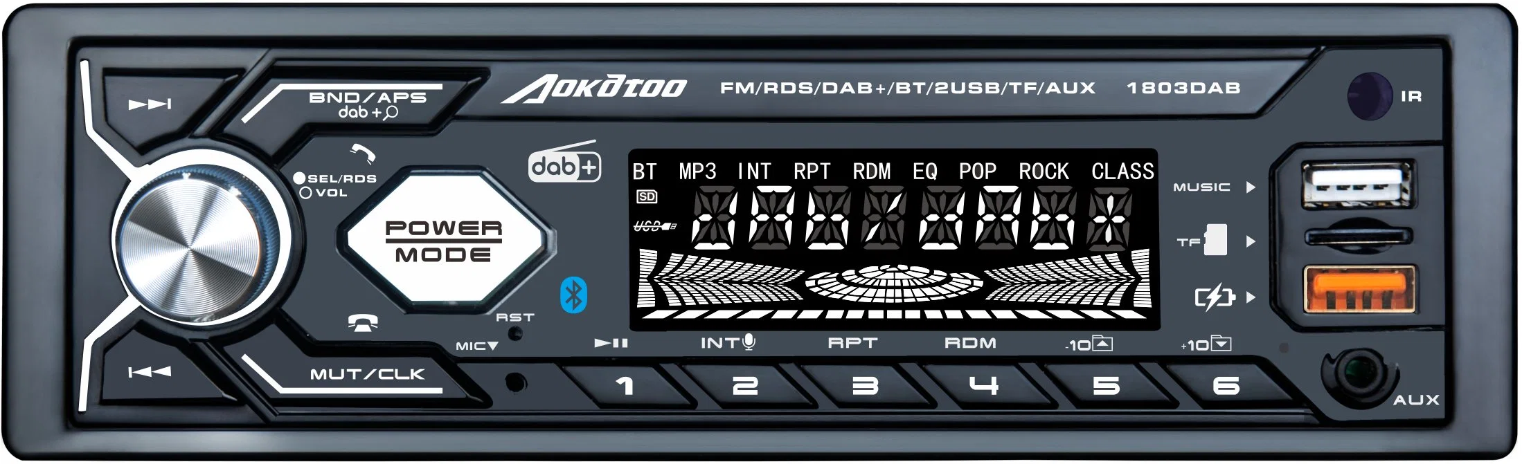 Carro com leitor de MP3 DSP 30 Band EQ/app/Bluetooth